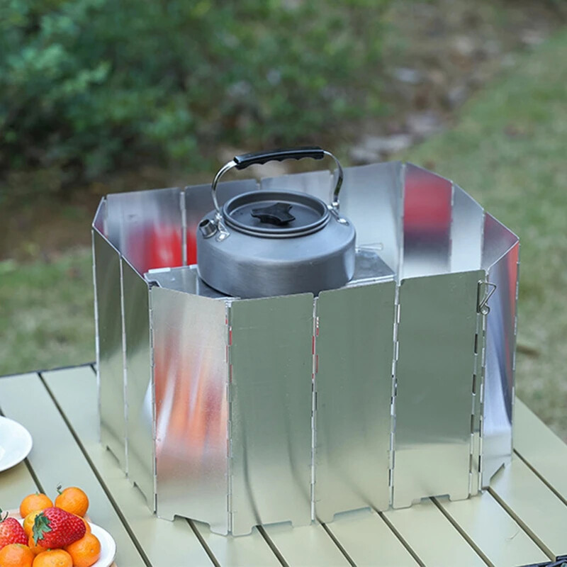 Outdoor Foldable Stove Windshield Wind Screen for Camping Cookers & Picnics