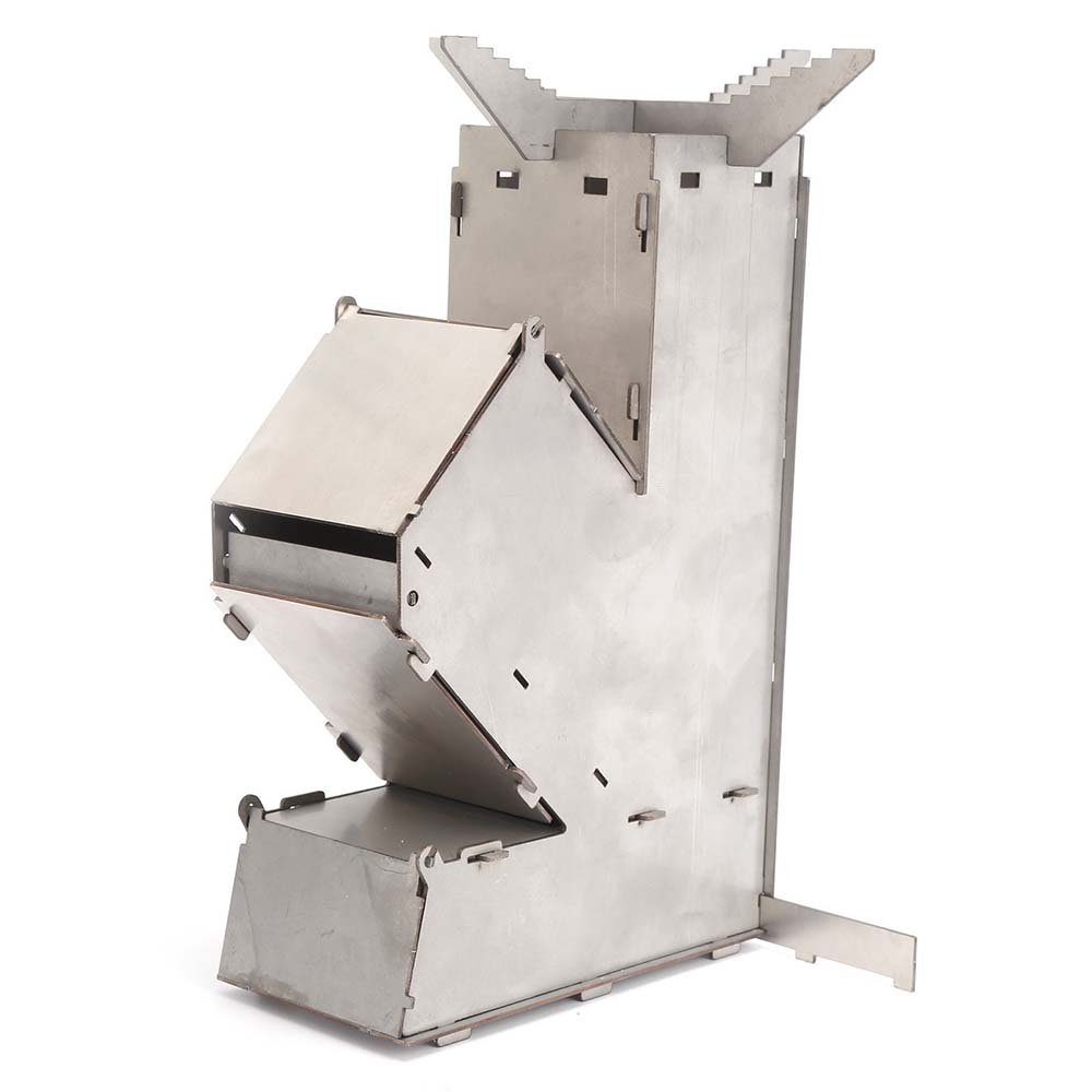 Rocket Stove Portable Wood Burning Camp Stove Stainless Steel