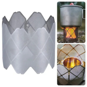Camping Alcohol Stove Windscreen Portable Windshield Rack For Outdoor Hiking