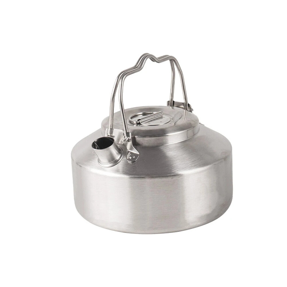1L Stainless Steel Kettle Teapot Locking Handle Outdoor Camping Coffee Pot