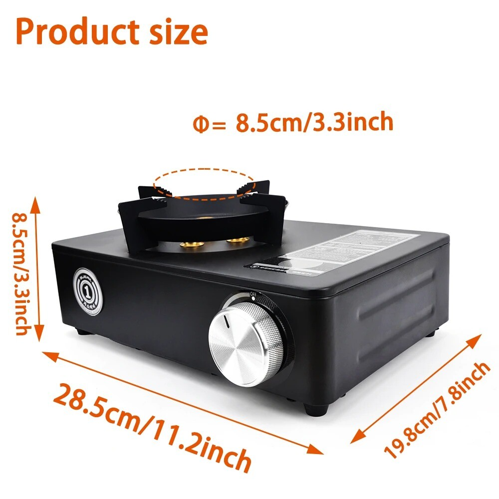 Portable High Efficiency Outdoor Camping Gas Stove Burner with Wind Shield