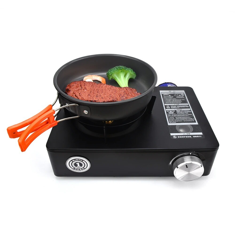 Portable High Efficiency Outdoor Camping Gas Stove Burner with Wind Shield