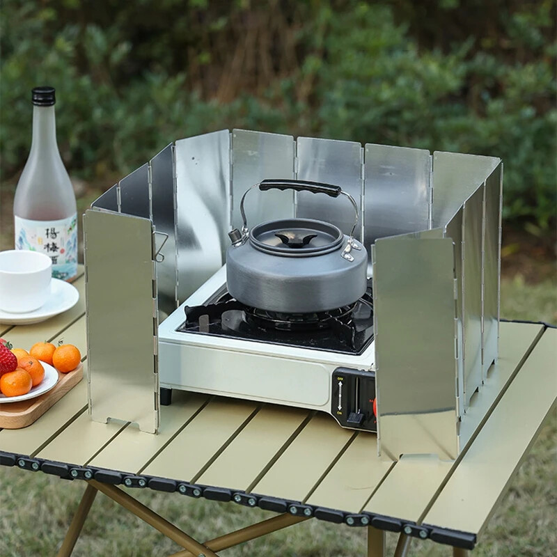 Outdoor Foldable Stove Windshield Wind Screen for Camping Cookers & Picnics