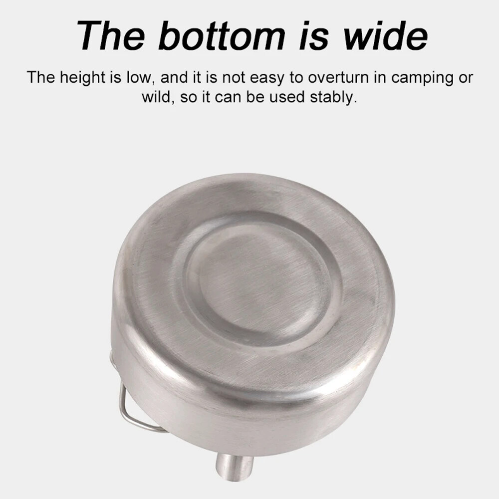 1L Stainless Steel Kettle Teapot Locking Handle Outdoor Camping Coffee Pot
