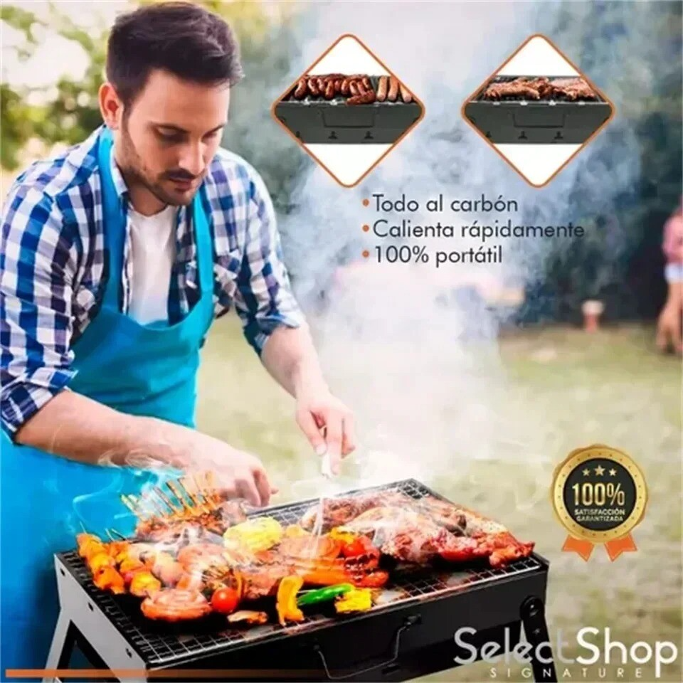 14" Portable BBQ Charcoal Grill Tool Kit Outdoor Cooking Camping Picnic Beach