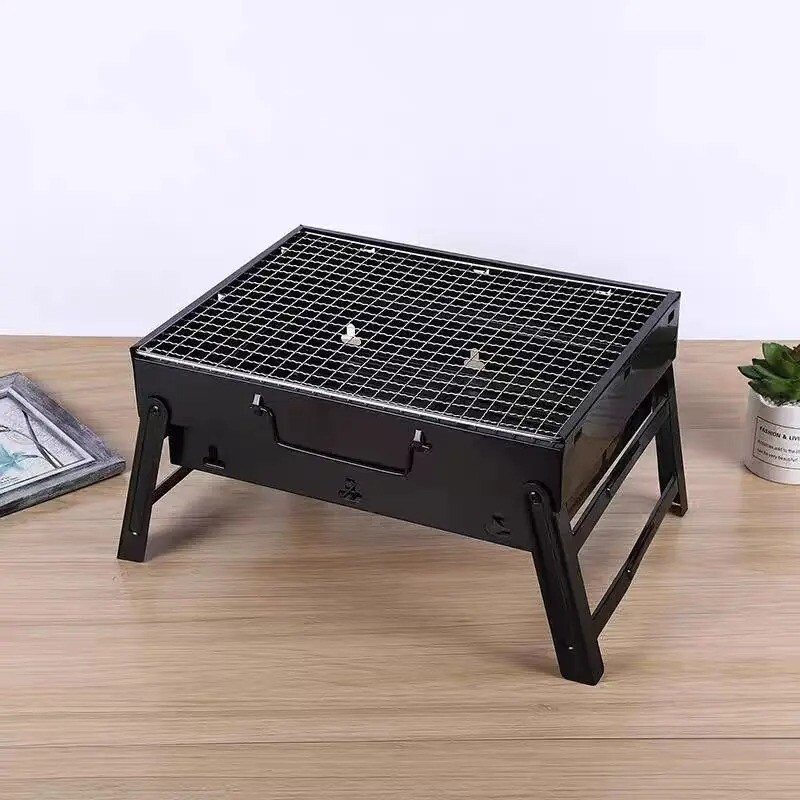 14" Portable BBQ Charcoal Grill Tool Kit Outdoor Cooking Camping Picnic Beach