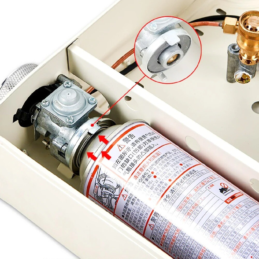 Portable High Efficiency Outdoor Camping Gas Stove Burner with Wind Shield