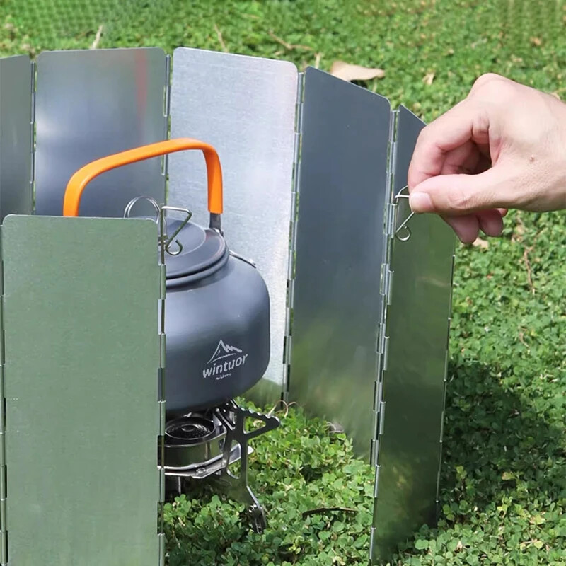 Outdoor Foldable Stove Windshield Wind Screen for Camping Cookers & Picnics
