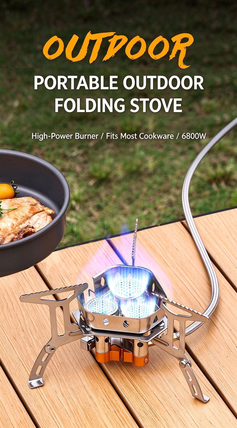 Portable 3 Burners Foldable Stove
