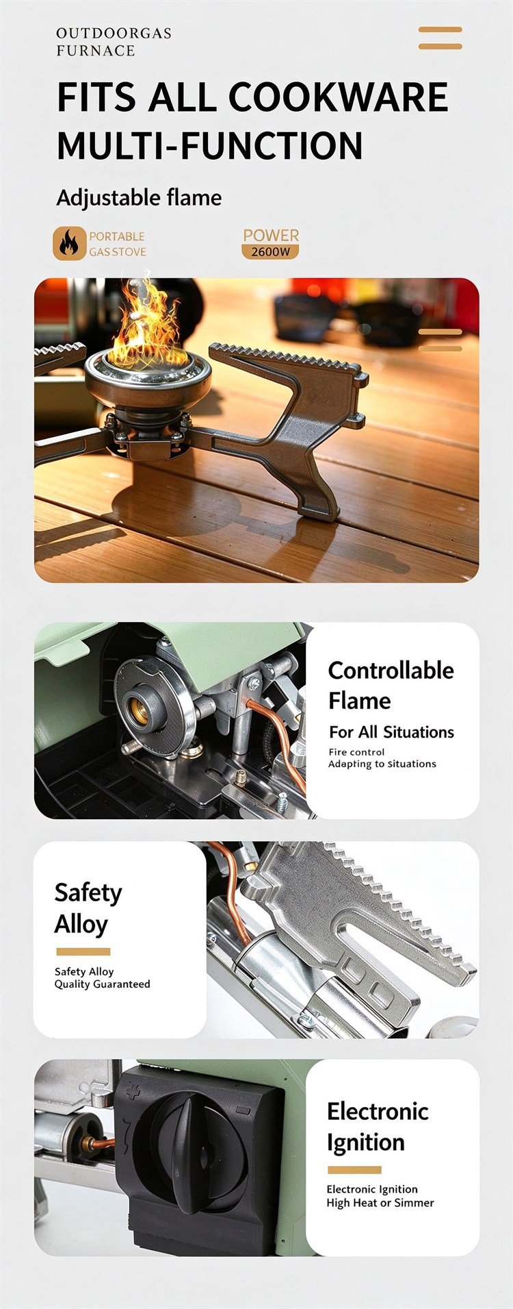 Portable Folding Camping Gas Stove