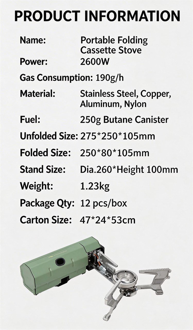 Portable Folding Camping Gas Stove